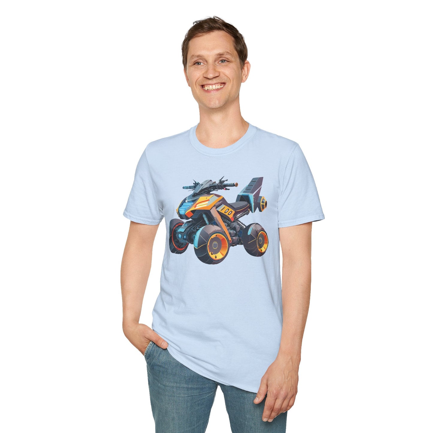 Unisex Bike T Shirt Moto Shirt With Motorcycle Design MTB Tee For Riders One Hundred Percent Cotton