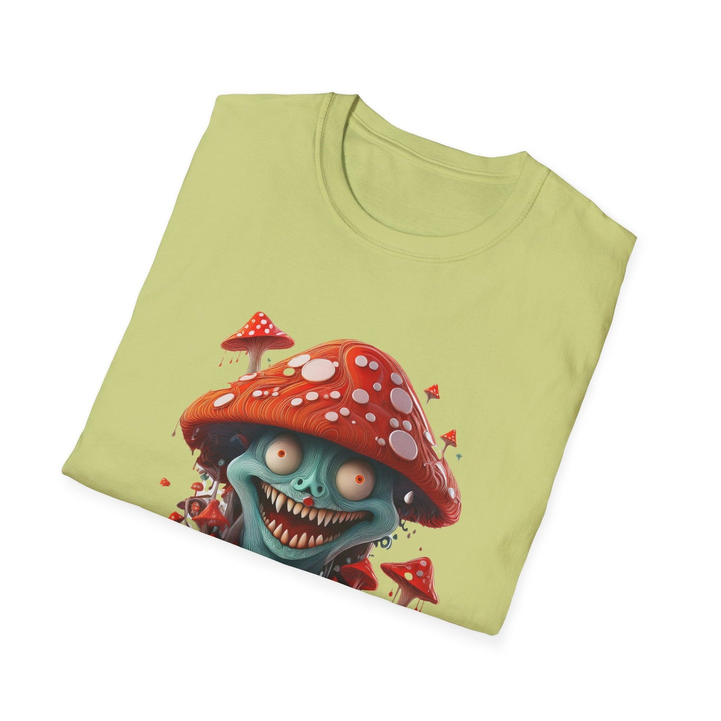 Mashroom Tee Shirt Unisex Softstyle Short Sleeve Tee With Funny Mashroom Artwork