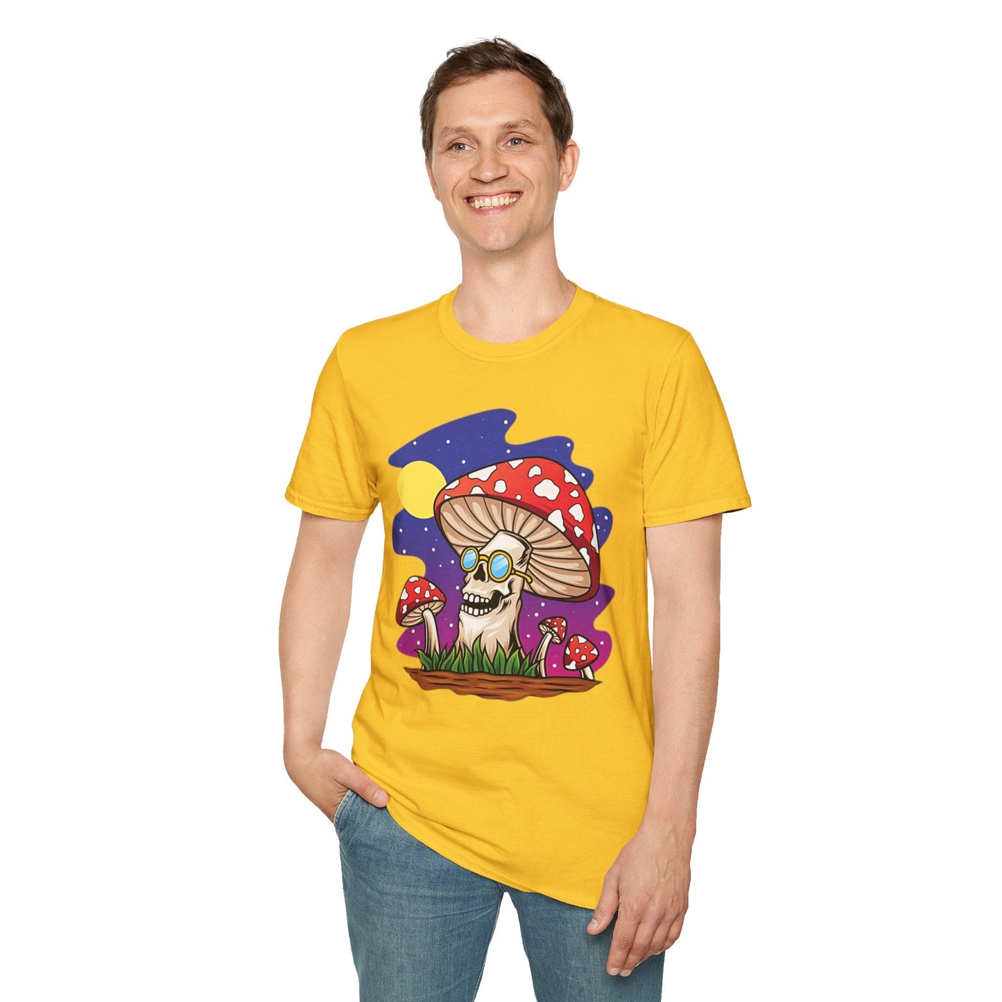 Mashroom Mushroom Tee Shirt Unisex Funny Fungus Design Softstyle 64000 Cotton Tee