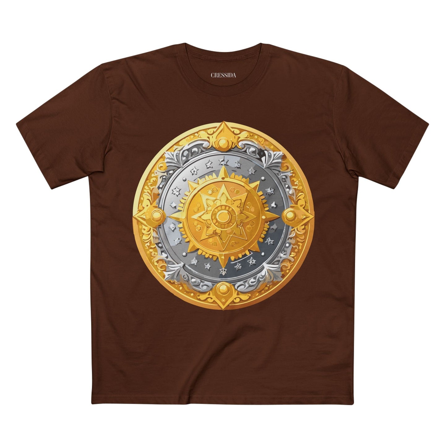 Antique Gold Coin Graphic Design T-Shirt Unisex 100 Cotton With Golden Print Artwork Tee 23