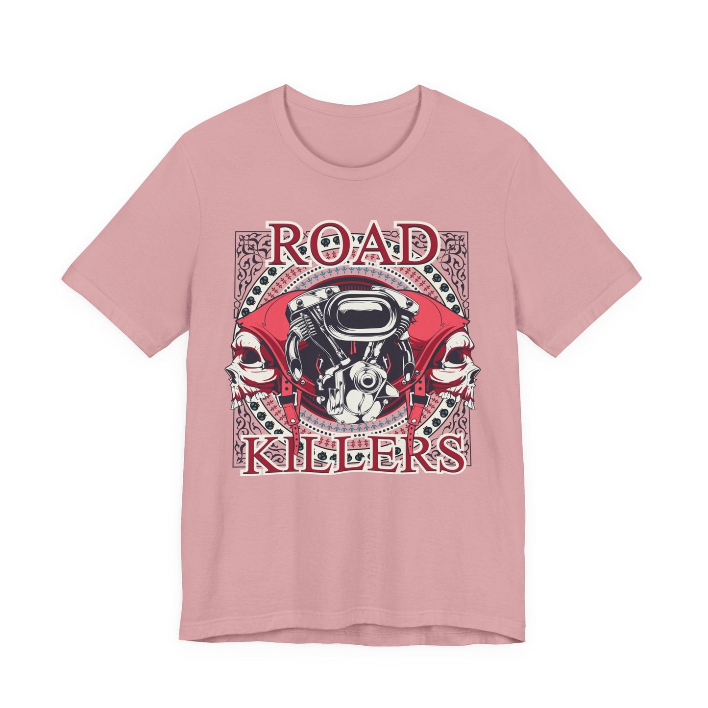 Dark Road Motorcycle Helmet Skull Tee Biker graphic t-shirt G-1