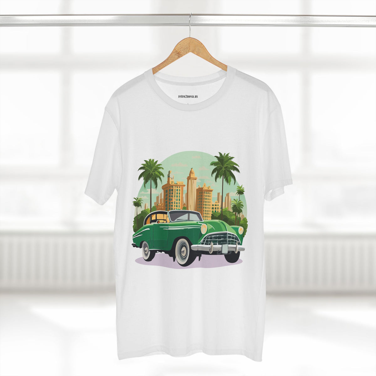 Retro Car Vintage Graphic Tee Staple Unisex 100 Cotton Tee Shirt - RC-18