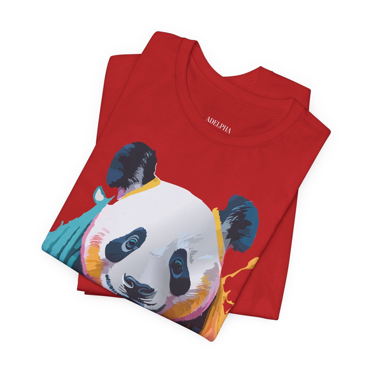 Panda Graphic T Shirt Unisex Jersey Short Sleeve Vintage Inspired Art Tee by Adelpha