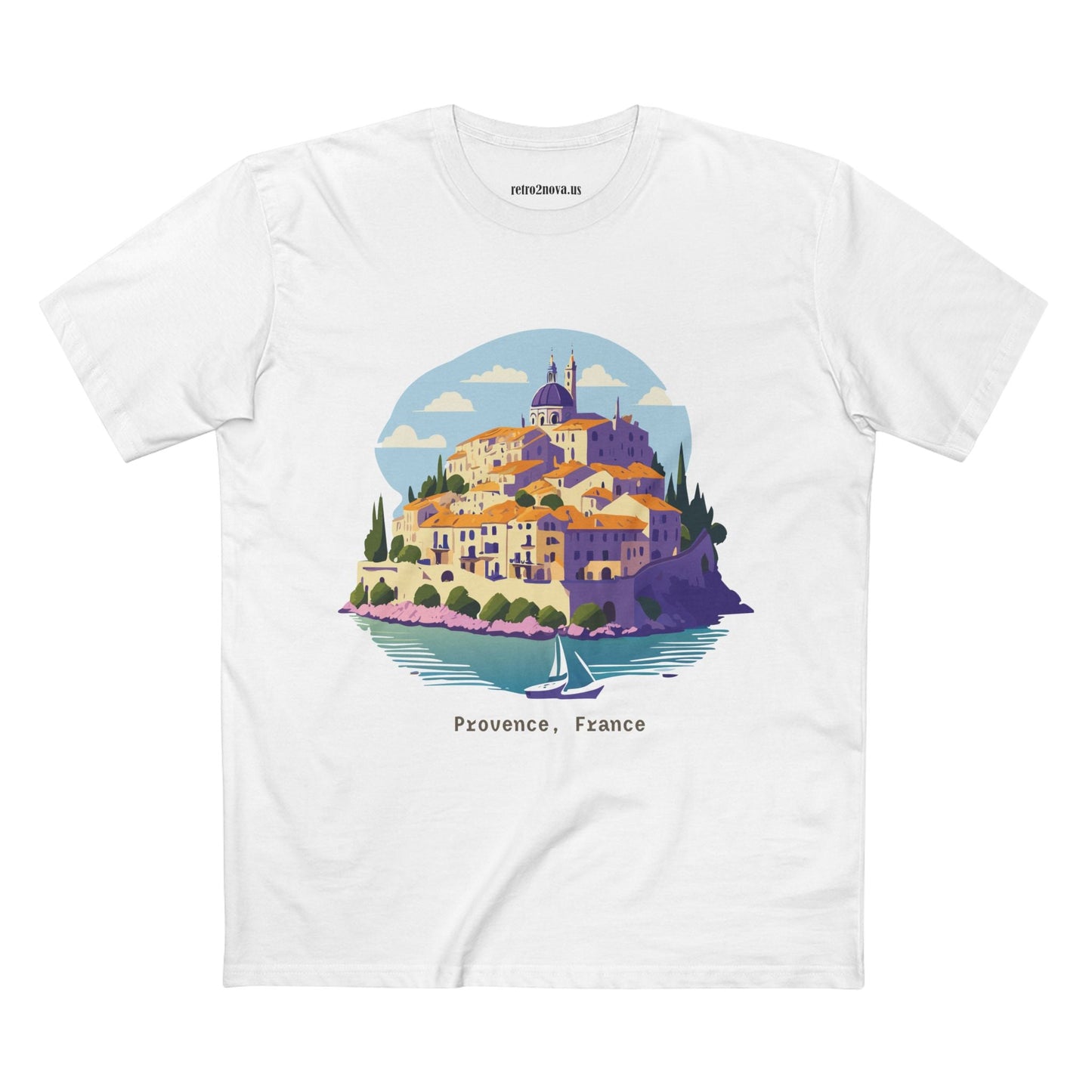 Travel Shirt Provence Tourist Unisex Premium Cotton Tee With Original Art Design Retro2Nova