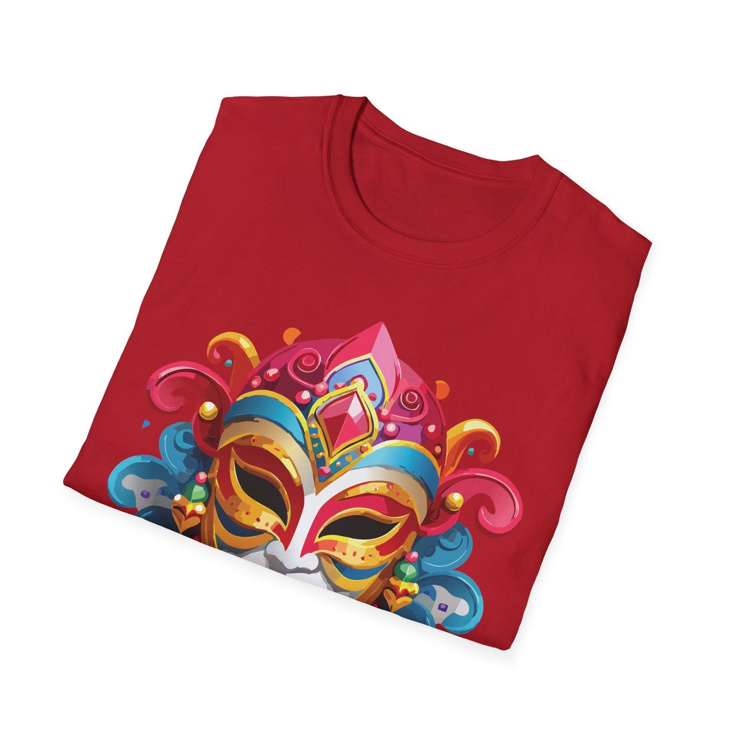 Mask Graphic Unisex Cotton Masquerade Design Artwork Tee 14