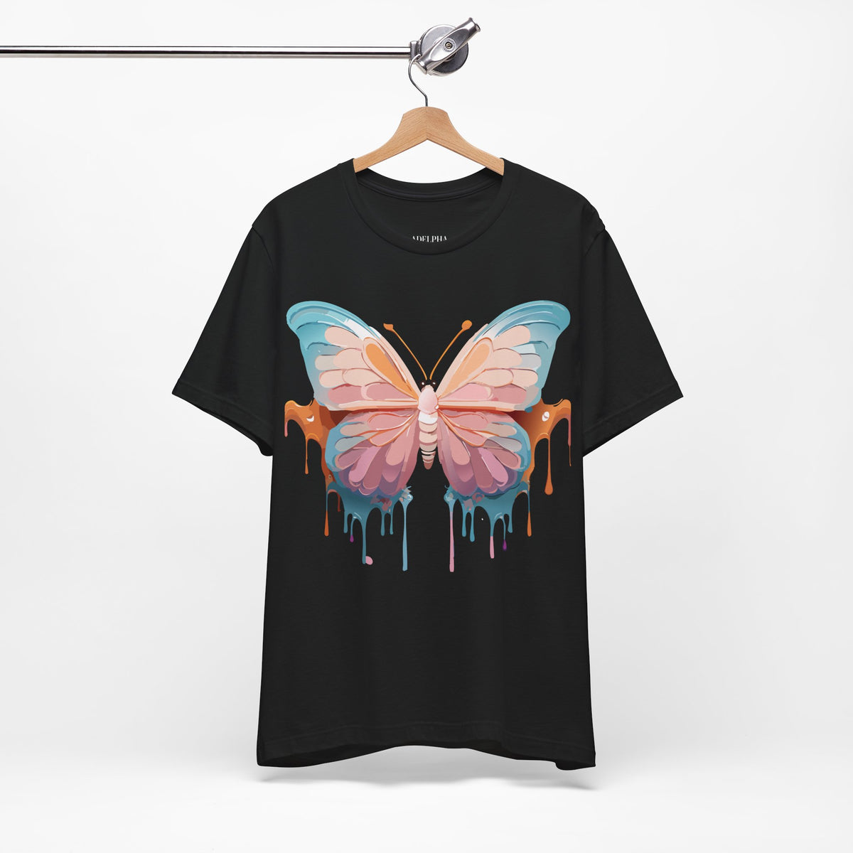Butterfly Graphic Unisex Cotton Bella+Canvas Tee with Art Design n90