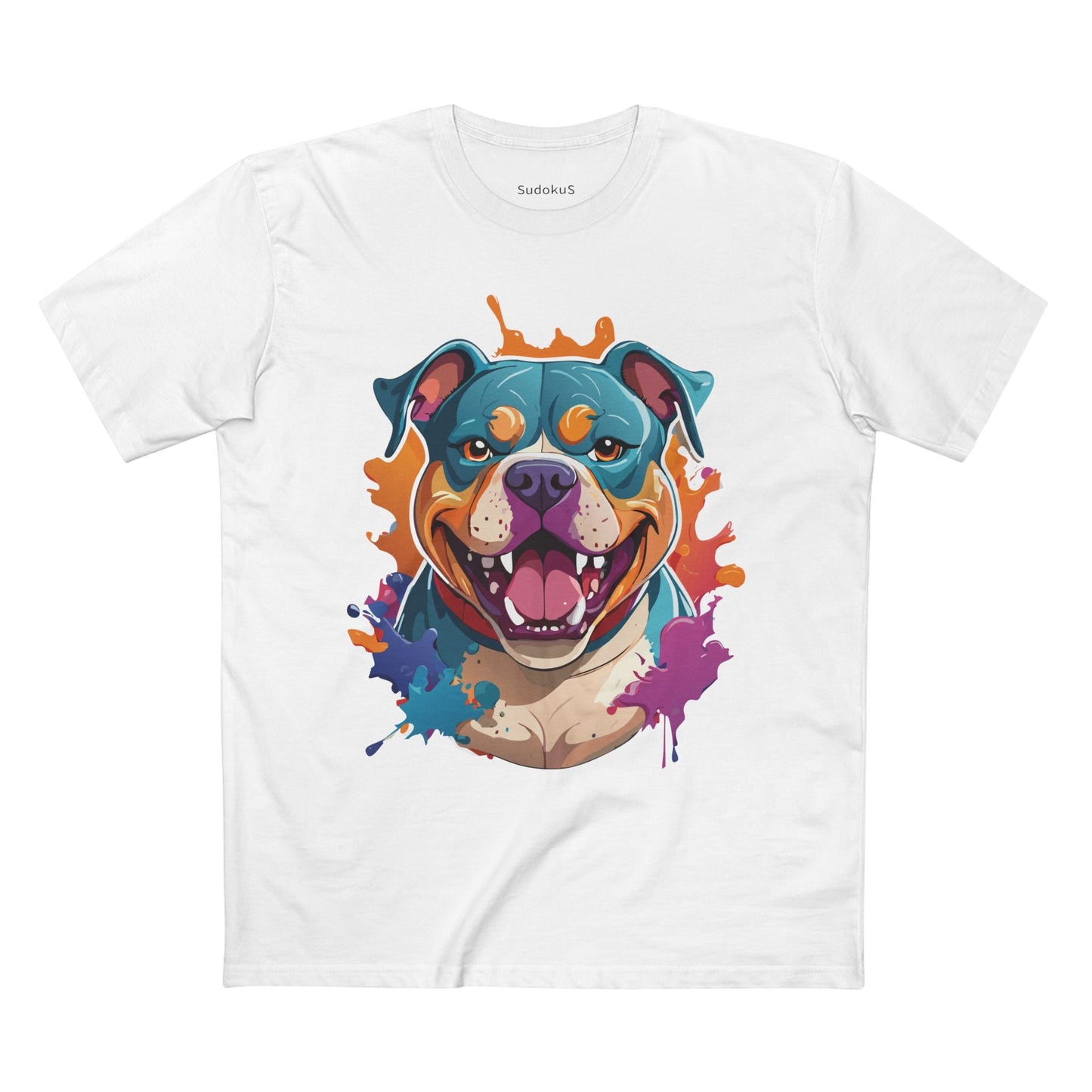 Dog Graphic Unisex 100 Cotton Staple Tee with Animal Design Artwork 36
