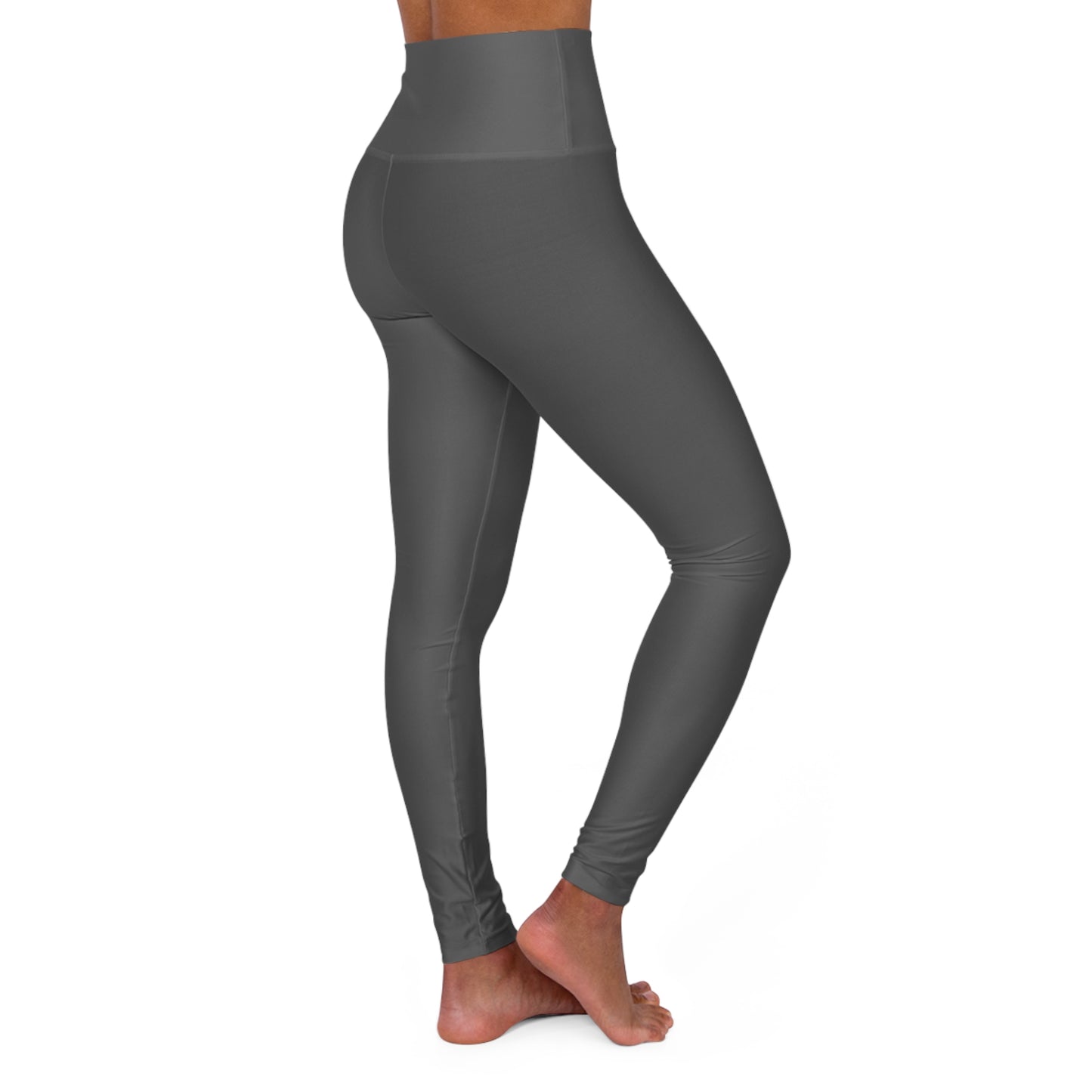Charcoal Color High-Waist Yoga Leggings Women's Seamless Poly-Span Stretchy Pants XS-2XL