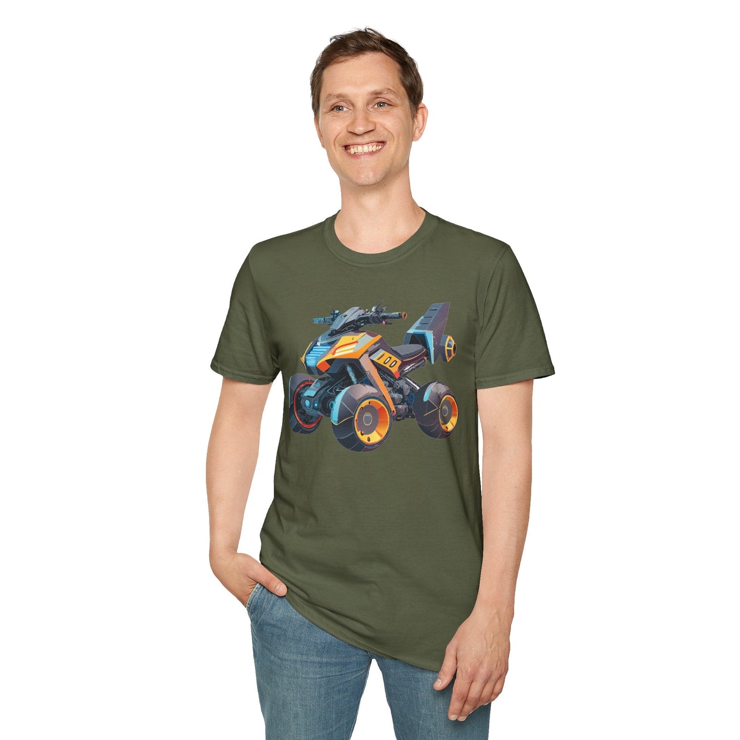 Unisex Bike T Shirt Moto Shirt With Motorcycle Design MTB Tee For Riders One Hundred Percent Cotton