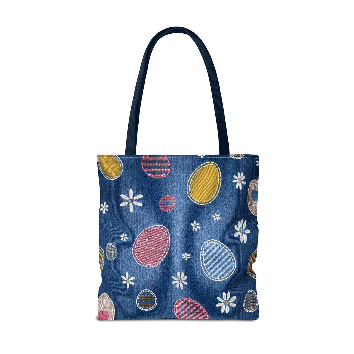 Easter Graphic Design Denim Fabric Imitation Print Unisex Canvas Bag Poly Spun 3 Sizes Tote Bag 204-15