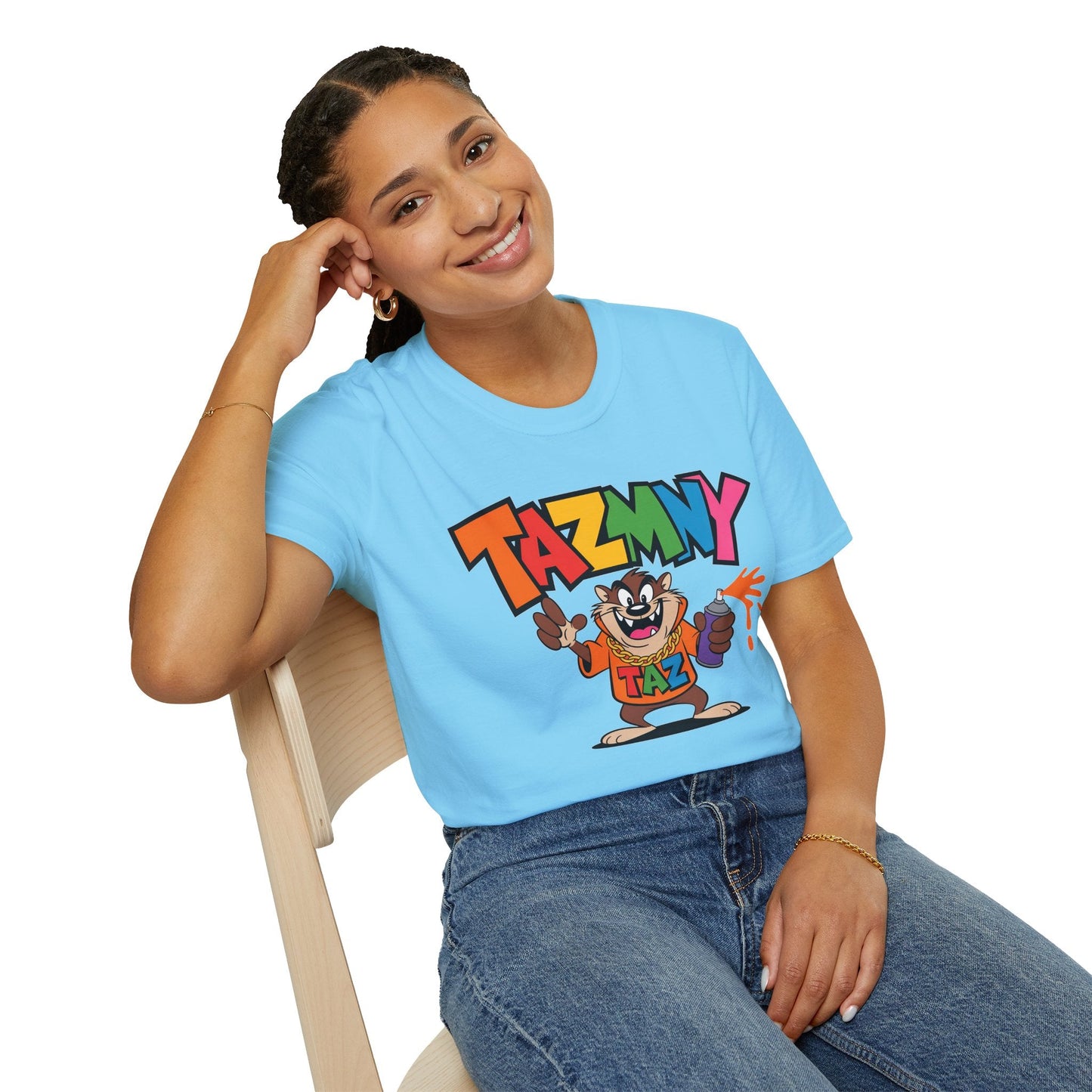 Unisex Cartoon T Shirt With Animation Print Funny Animals Softstyle Tee From Gildan 64000