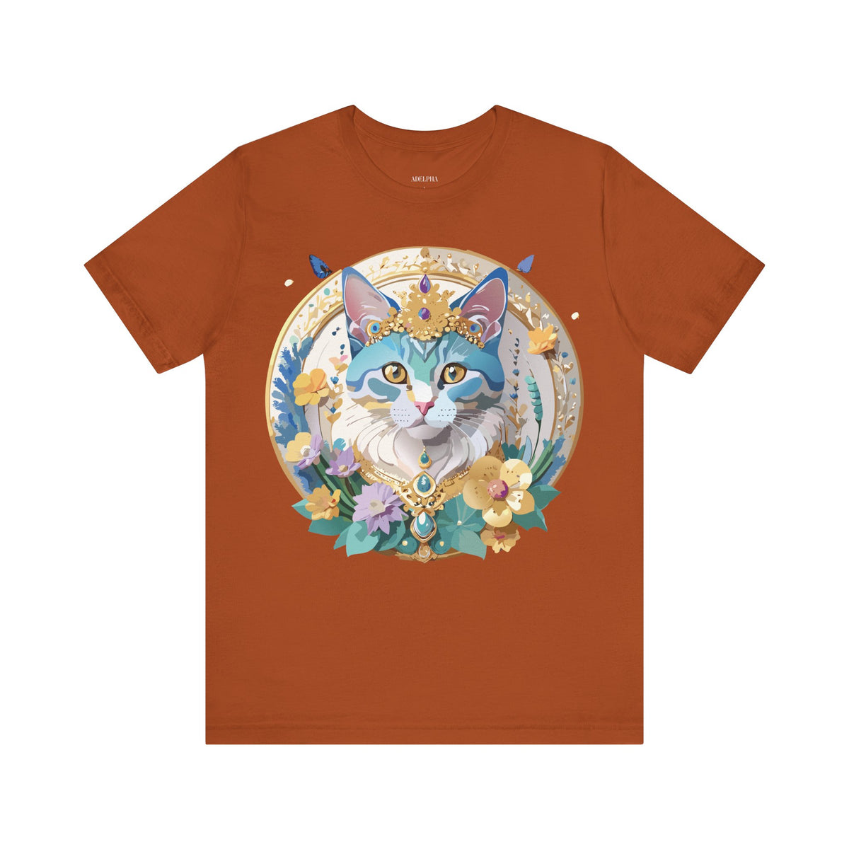 Medallion Graphic Unisex Cotton Bella+Canvas Tee with Floral Art Design m68