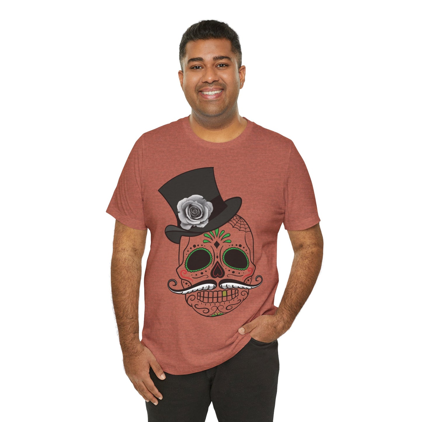 Unisex Cotton Tee Shirt with Skull