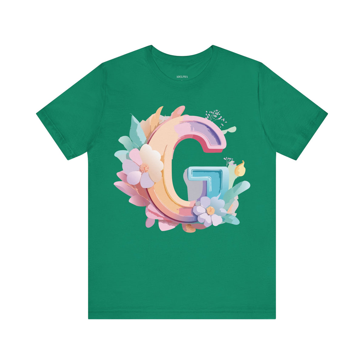 Letter G Graphic Unisex Cotton Bella+Canvas Tee with Art Letter Design