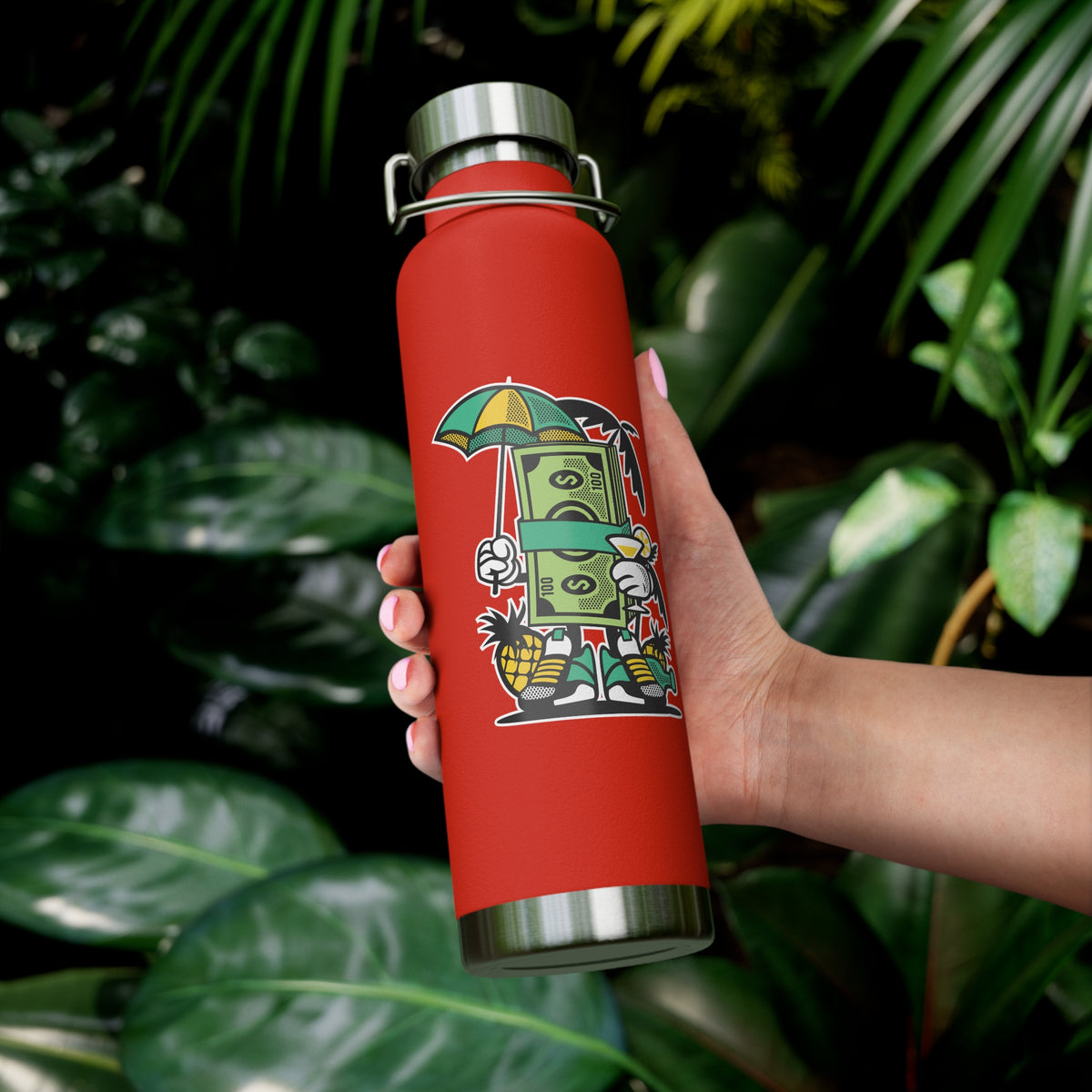 22oz Copper Insulated Water Bottle with Cartoon Design - CV100
