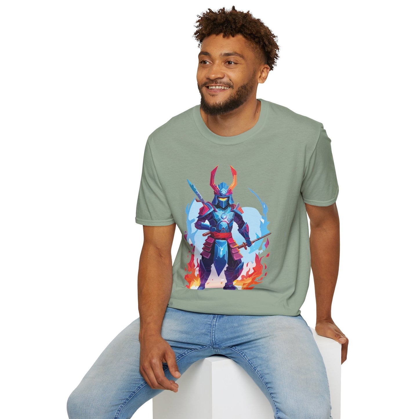 Samurai Shirt Unisex T Shirt 100 Percent Ring Spun Cotton Softstyle Tee Gildan 64000