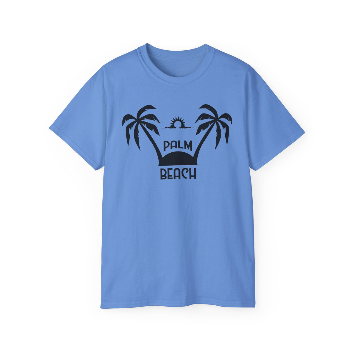 Palm Beach palm trees tee | Retro sunset graphic shirt