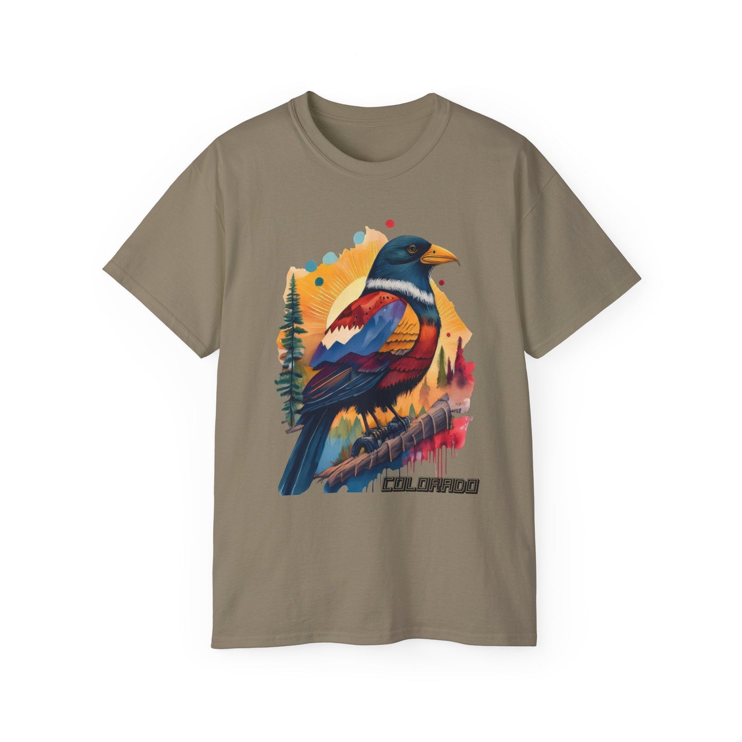 Colorado Bird Graphic Unisex Cotton T‑Shirt 3
