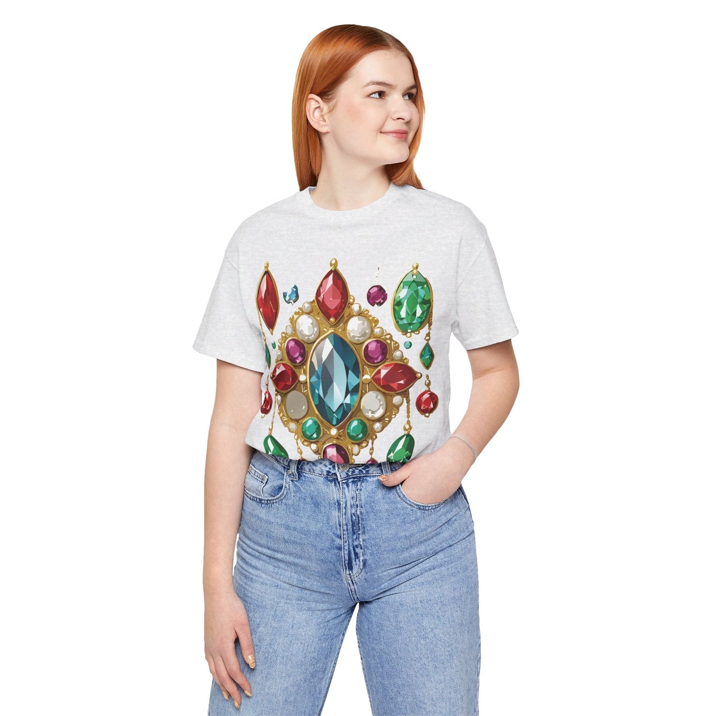 Jewelry Graphic Unisex 100 Cotton Vintage Treasure Art T-Shirt 44