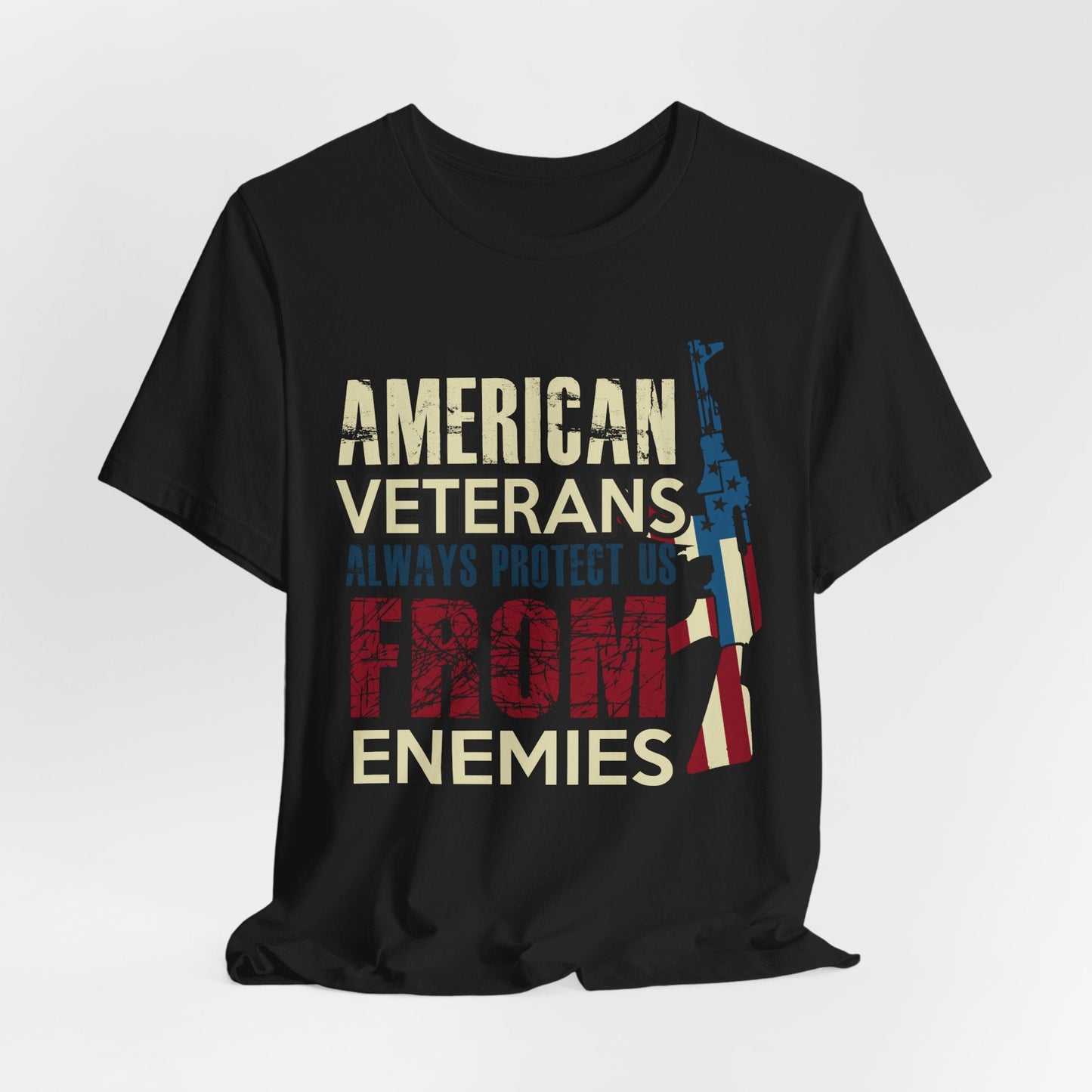 Army Veteran Patriotic Graphic Design Unisex Cotton T-Shirt v44