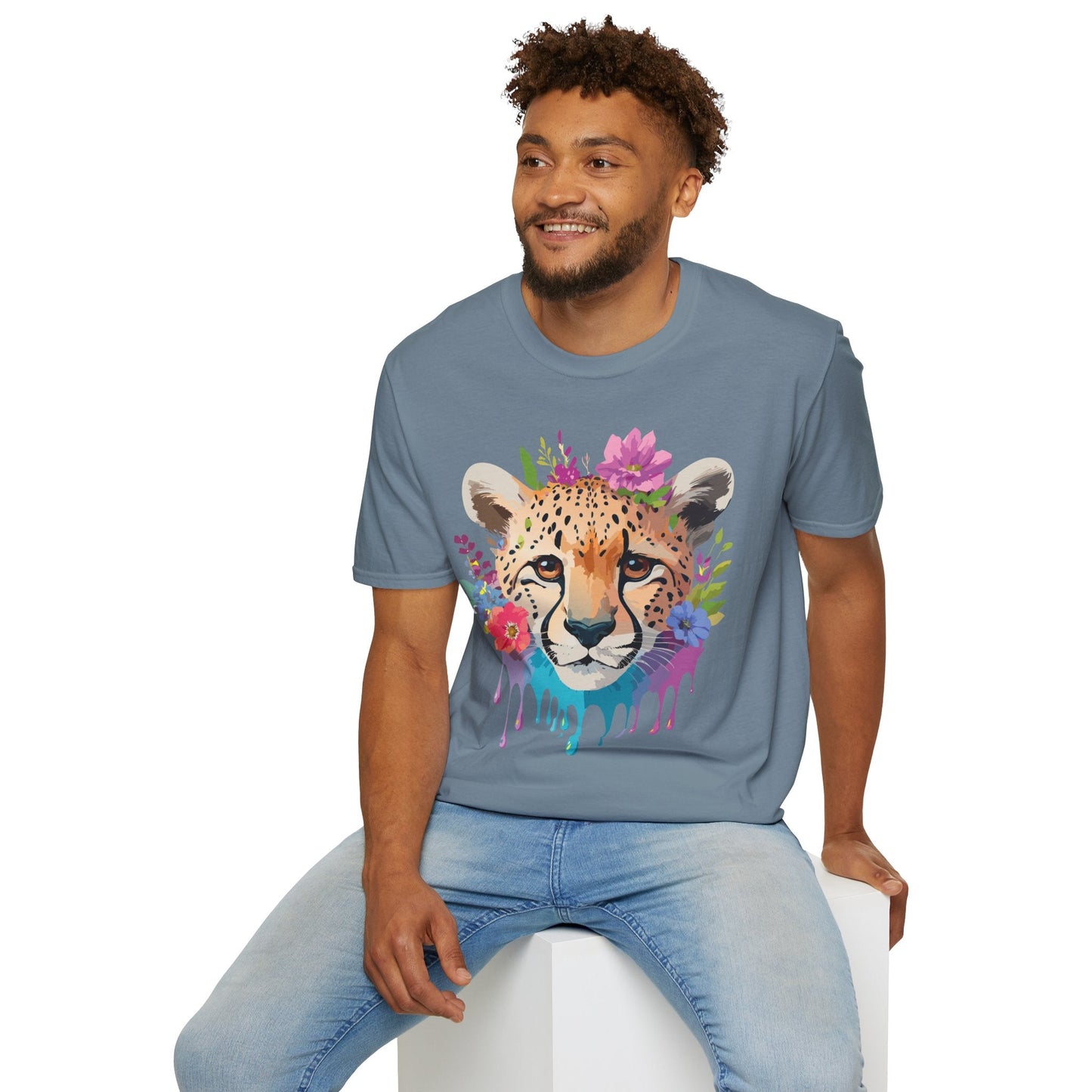 Cheetah Print Unisex Softstyle T Shirt Gildan 64000 Tee For Everyday Comfort
