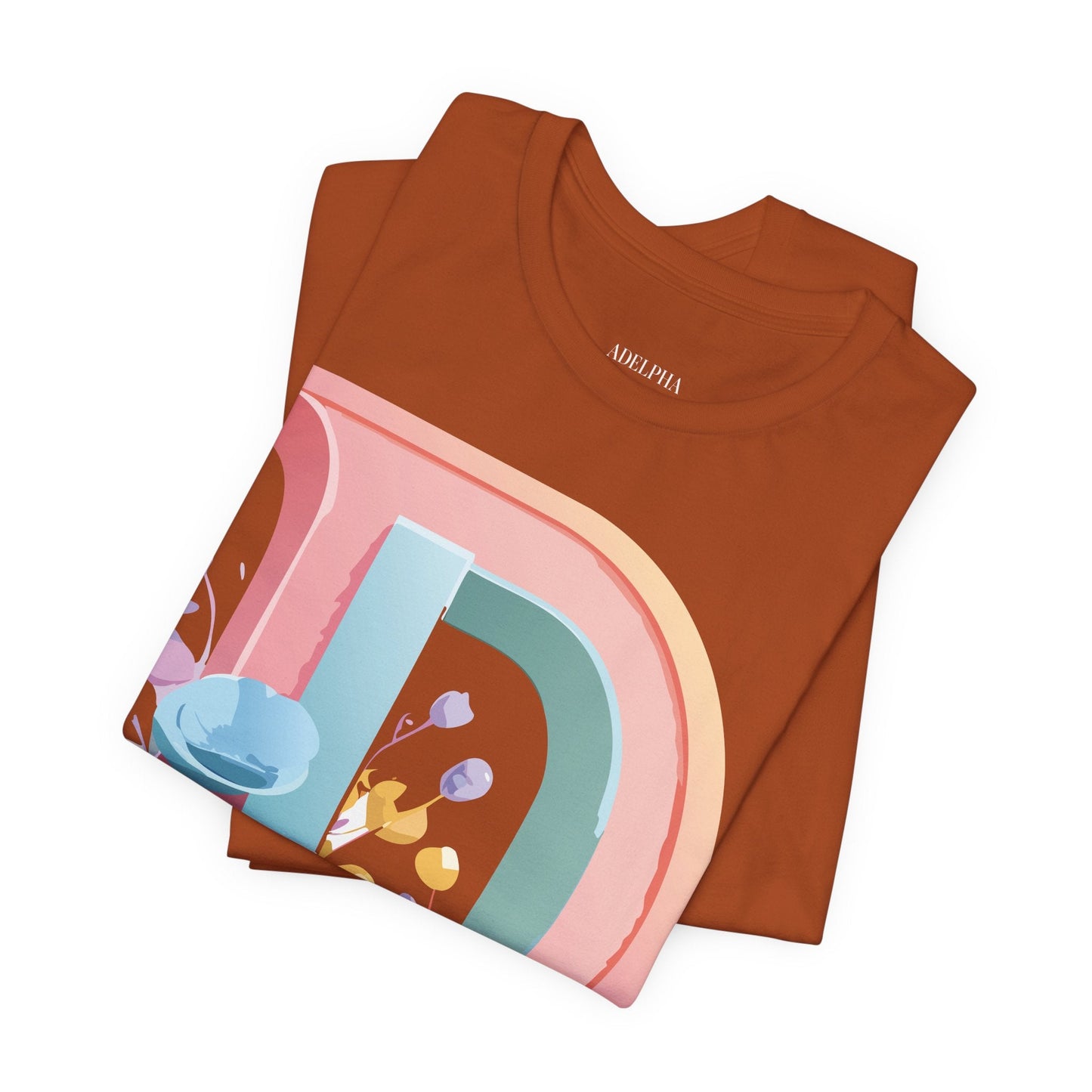 Letter D Shirt Unisex Jersey Graphic Tee From Adelpha With Vintage Inspired Artwork Short Sleeve