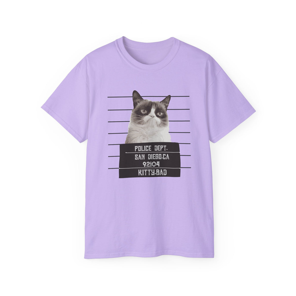 Mugshot Cat Shirt police lineup kitty graphic tee | Funny Cat Mugshot T-Shirt