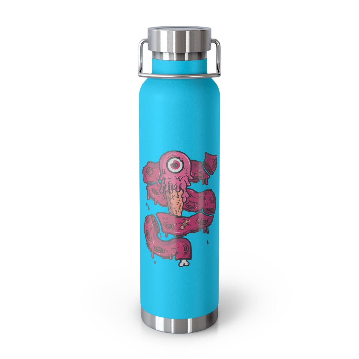 22oz Copper Insulated Water Bottle with Cartoon Design - CV72