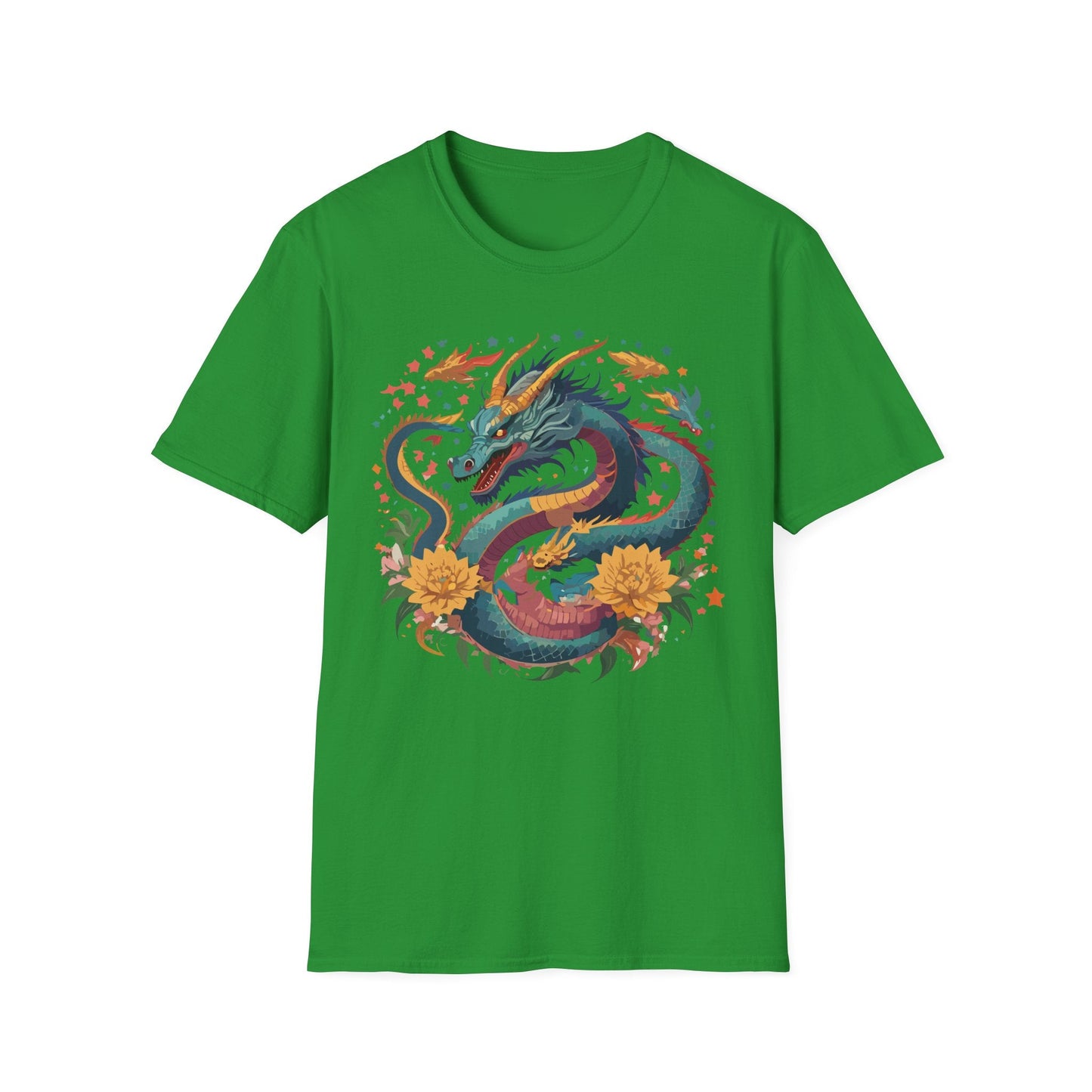 Dragon Graphic Unisex 100 Cotton Tee with Animal Artwork Design 7