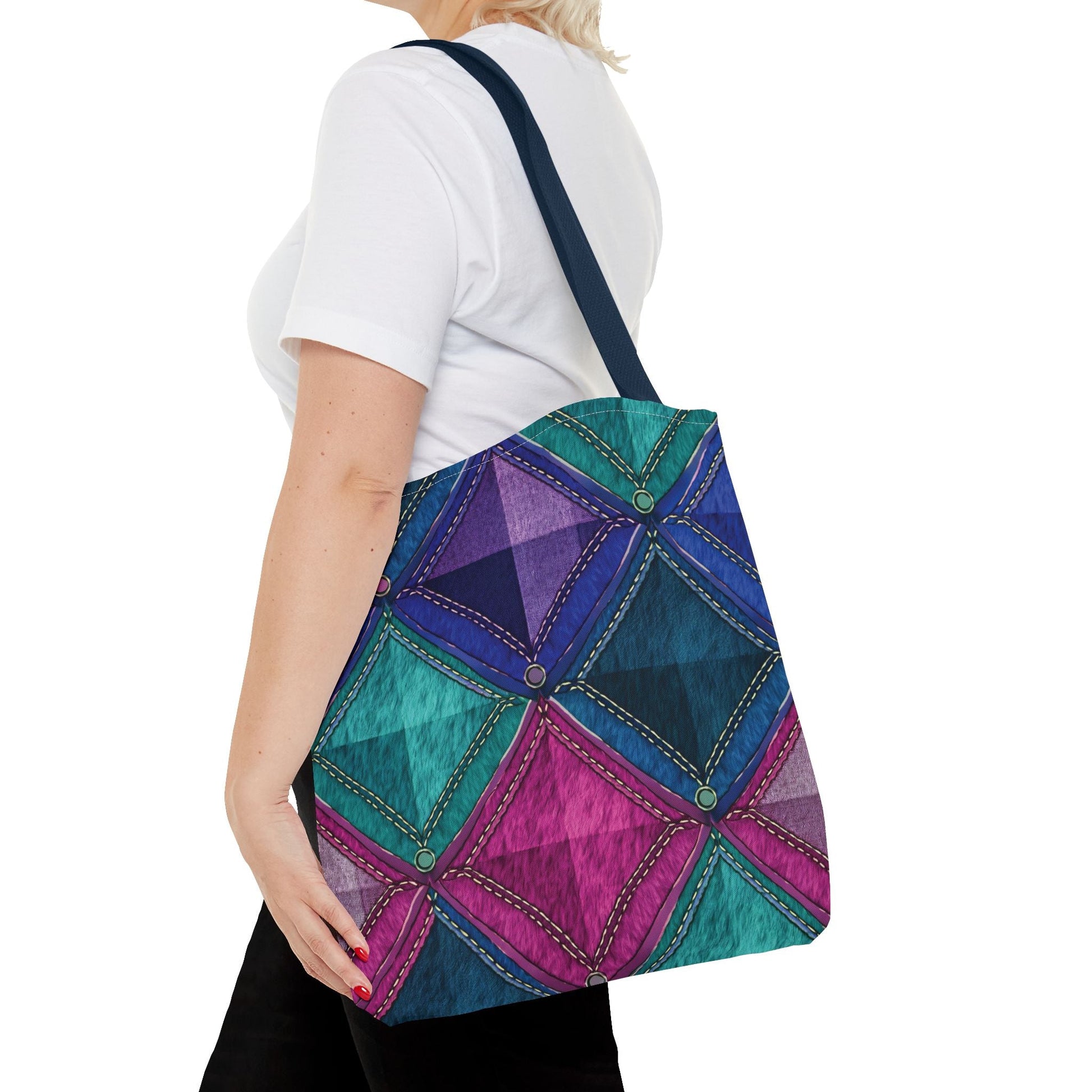 Denim Canvas Bag, Tote Bag Denim Printify