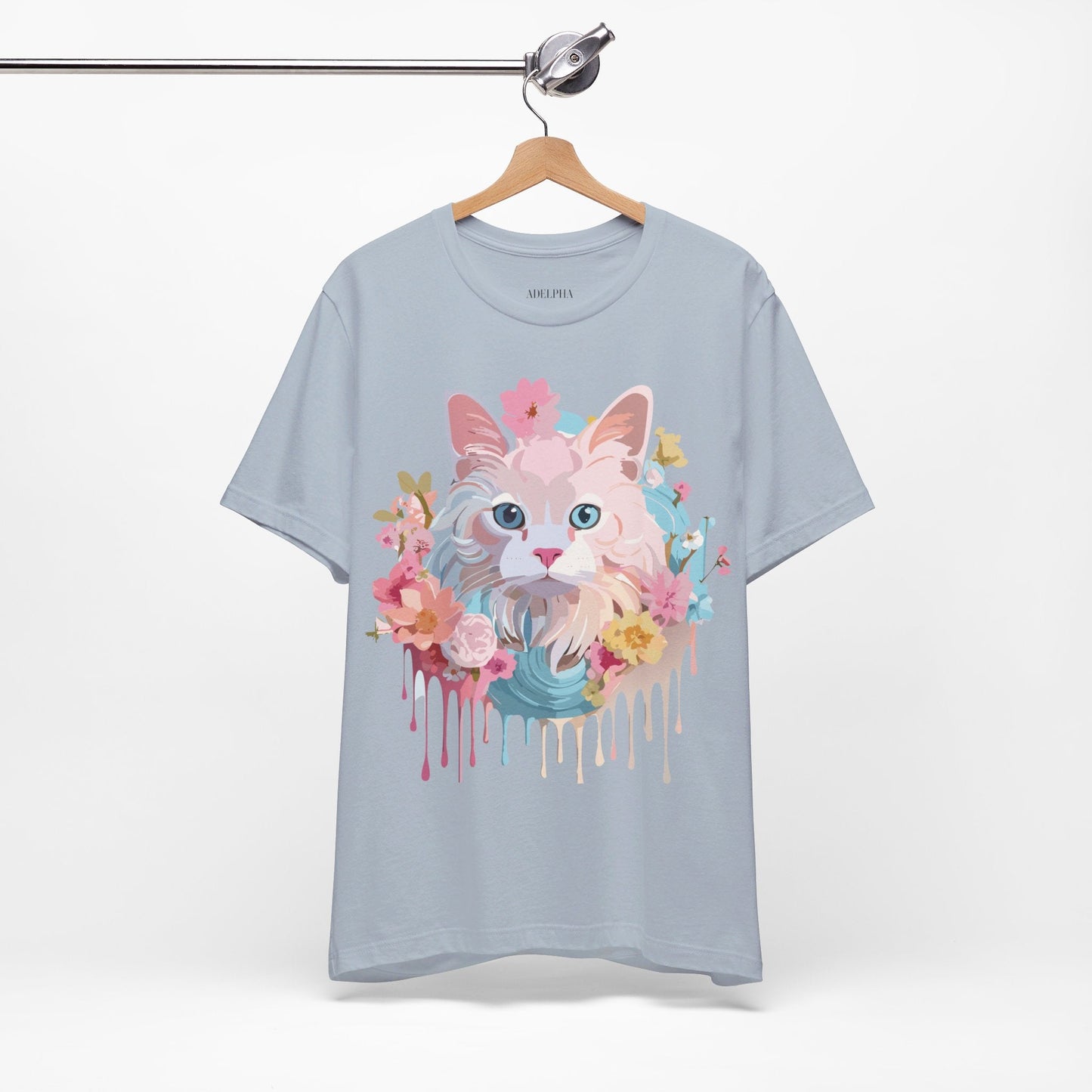 Cat Graphic T Shirt Unisex Short Sleeve Vintage Adelpha Art Tee