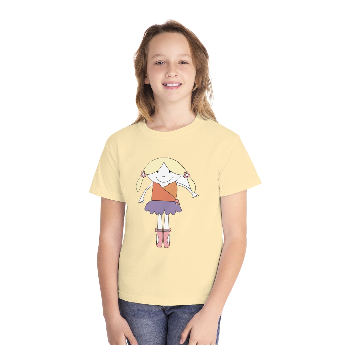 Youth Tee Shirt with Funny Girl