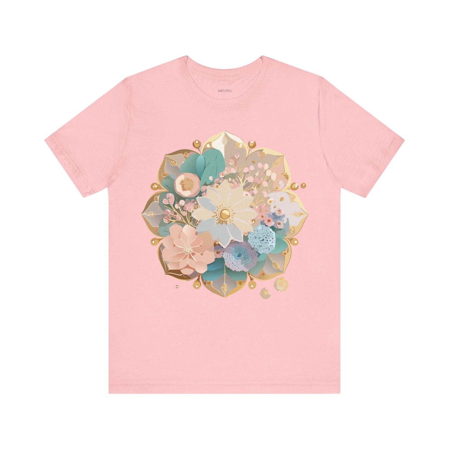 Mandala Shirt Graphic Tee Unisex Jersey Short Sleeve Adelpha Art Design Vintage Inspired Artwork