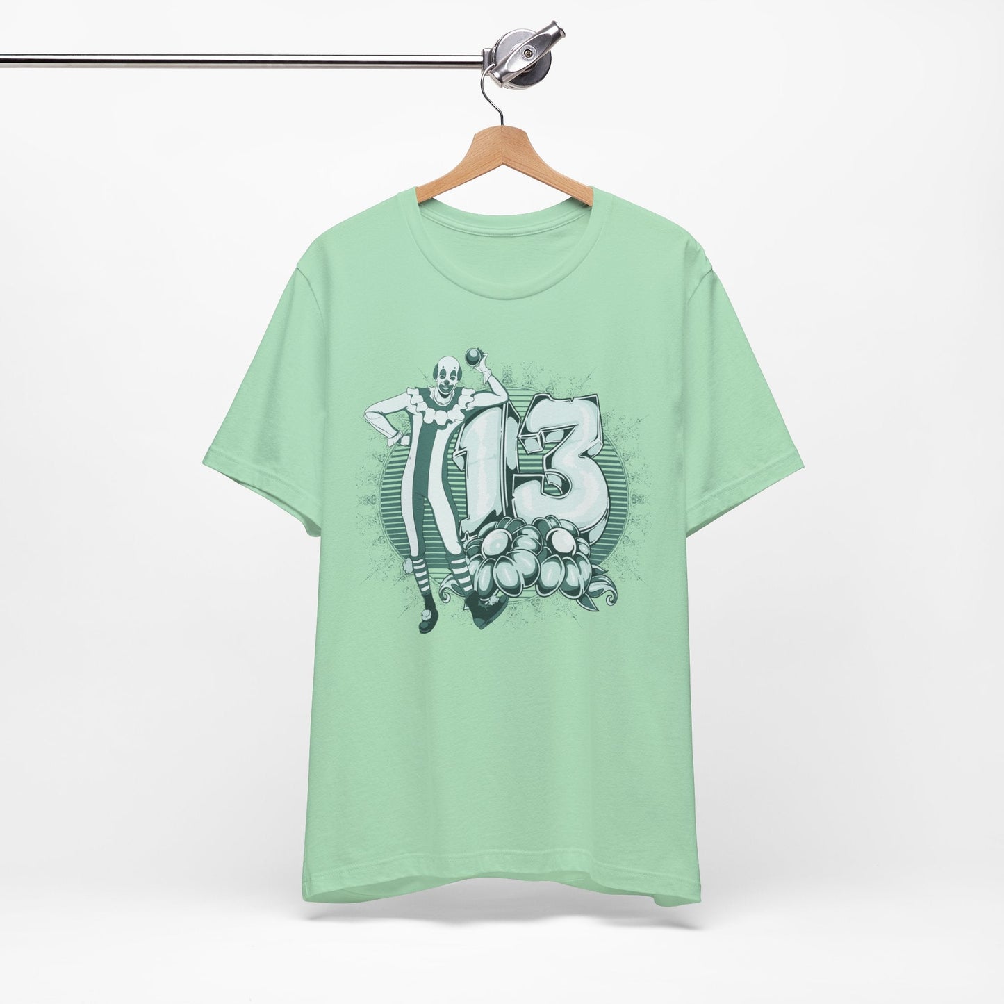 Vintage Clown Graphic Illustration Unisex Cotton T-Shirt Art-39