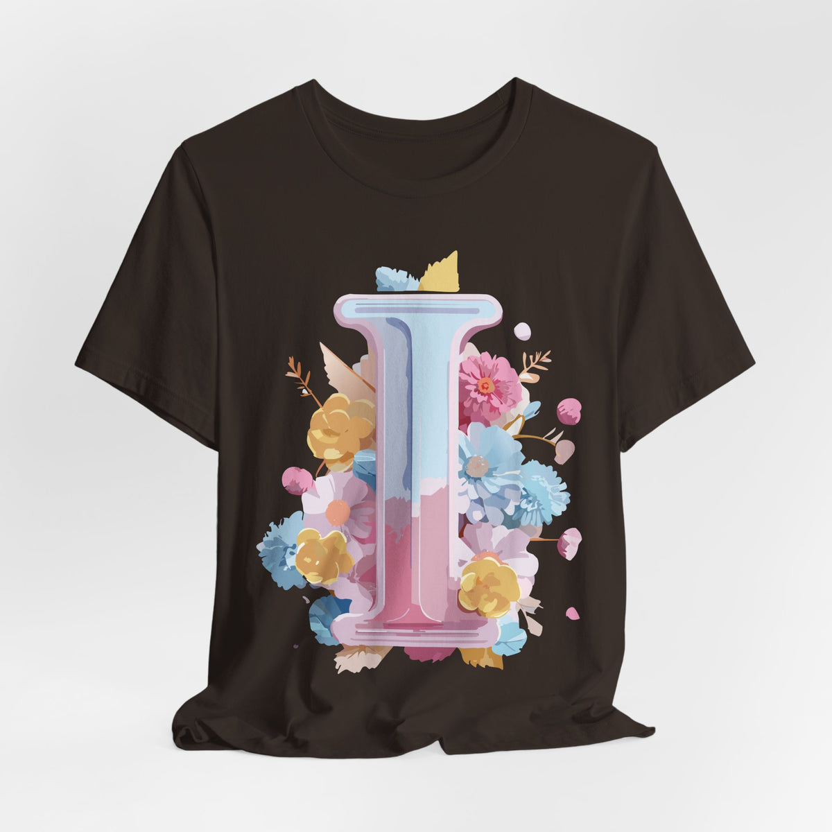 Letter I Graphic Unisex Cotton Bella+Canvas Tee with Art Letter Design