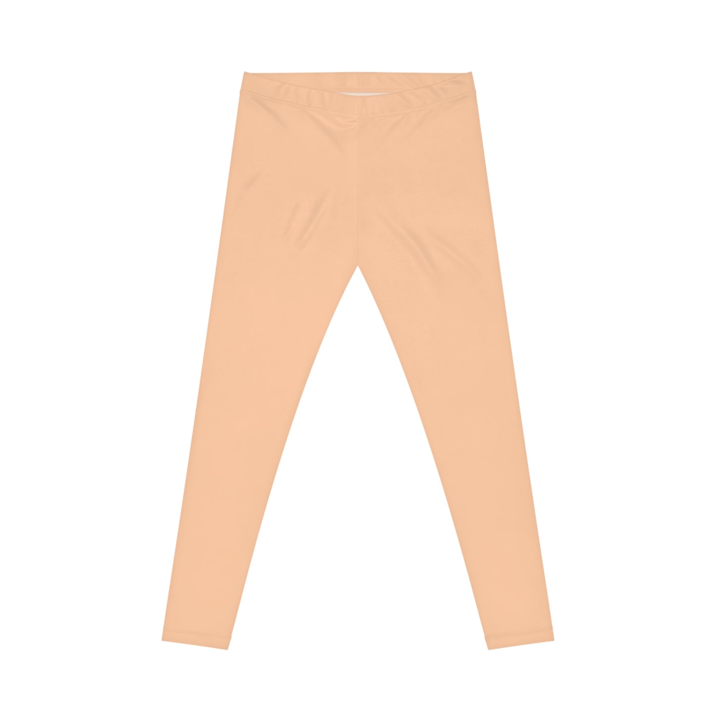 Peach Glow Color Women's Poly-Span Casual Leggings XS-2XL