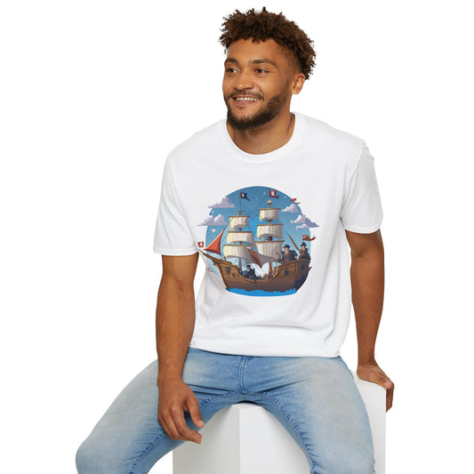Ship T Shirts Frigate Vessel Tee Unisex Gildan Softstyle 64000 100 Percent Cotton
