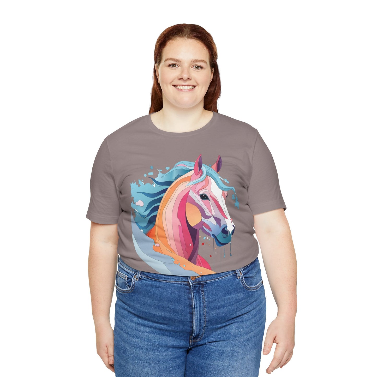 Unisex Animal Tee Shirt With Art Design Wild Animals Short Sleeve Premium Comfort Fit