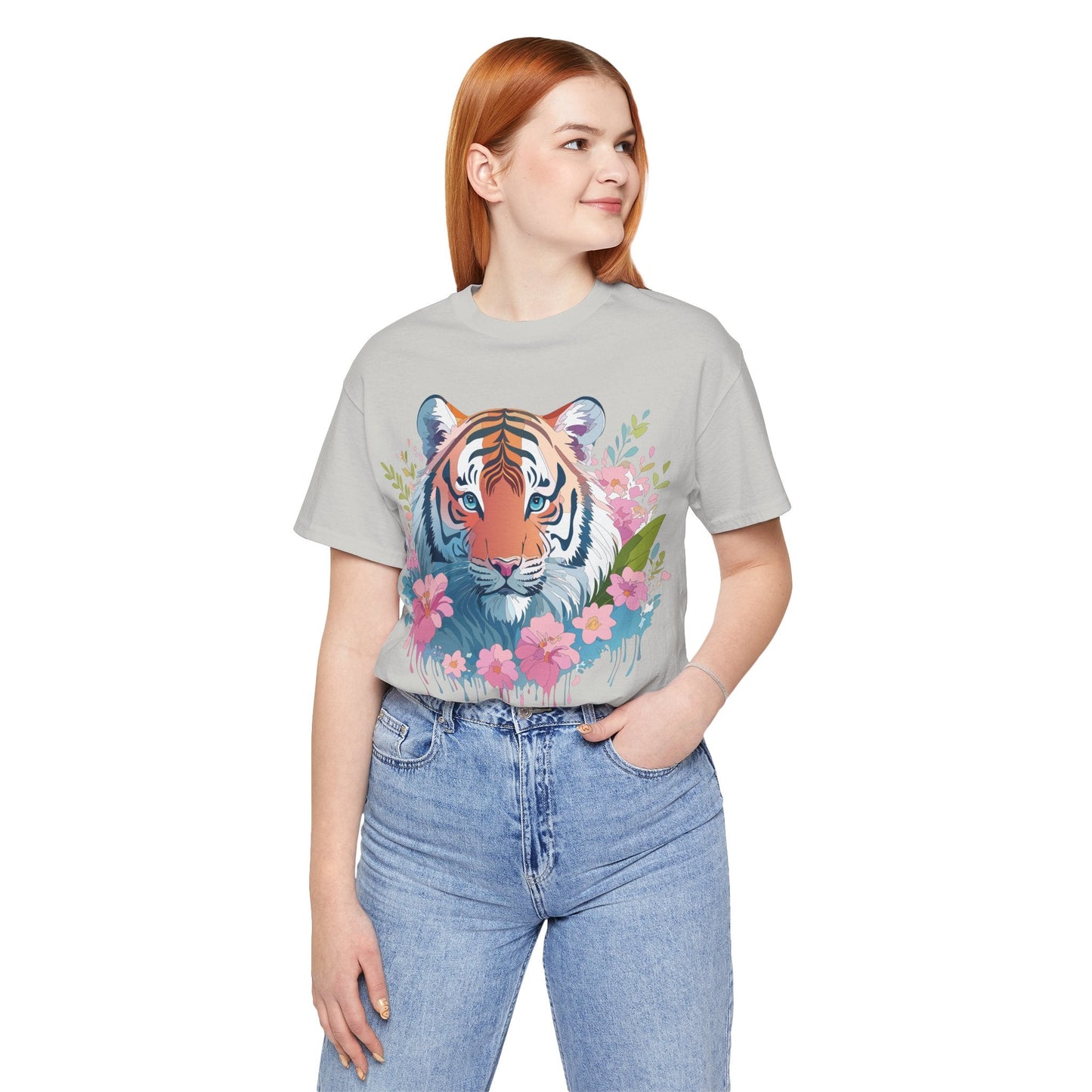 Tiger Graphic Tee Unisex Short Sleeve Jersey From Adelpha Vintage Inspired Artwork