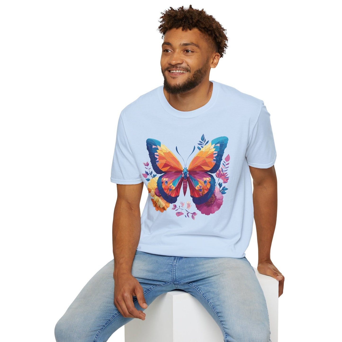 Butterfly Shirt Unisex Softstyle Short Sleeve Tee Monarch Butterfly 100 Percent Cotton