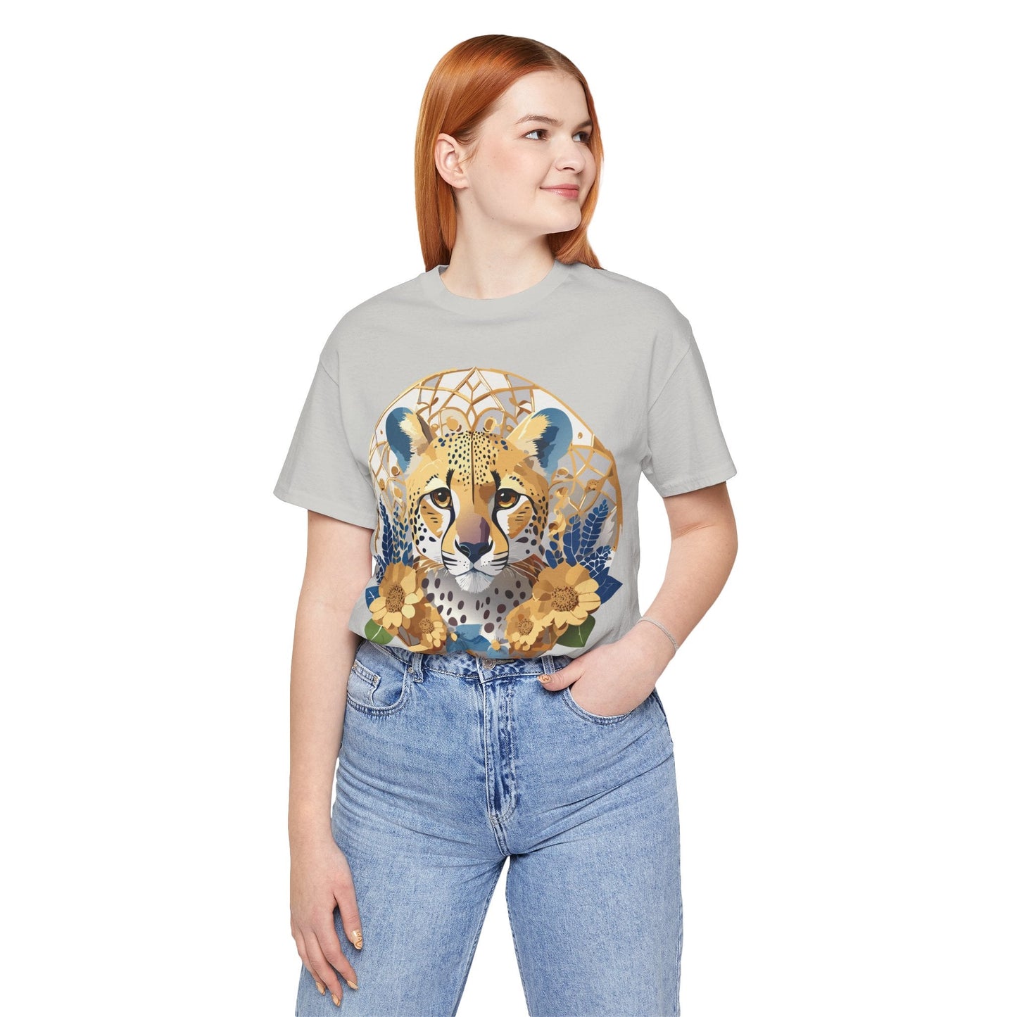 Medallion Graphic Unisex 100 Cotton Vintage Animal Medal Artwork Tee 53