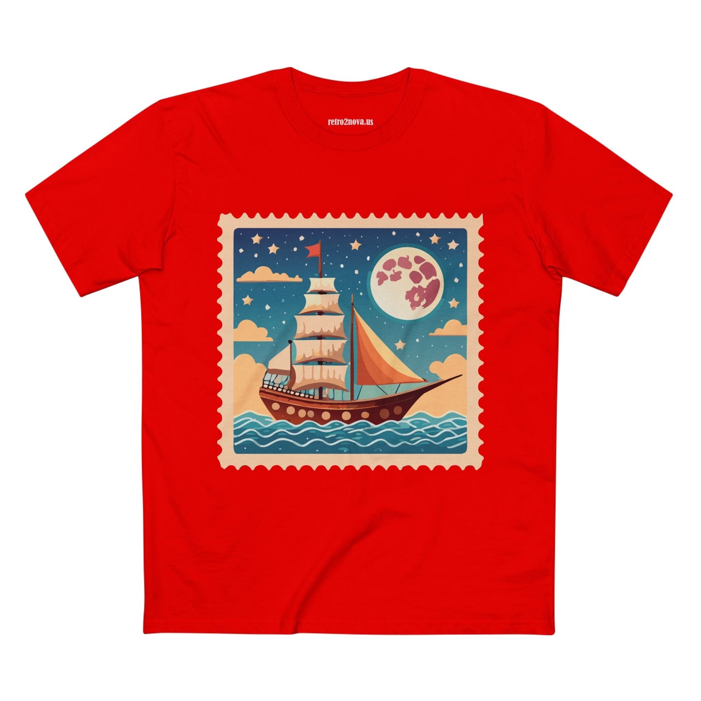Postage Stamp Shirt Unisex Premium Cotton Tee With Original Art Design By Retro2Nova