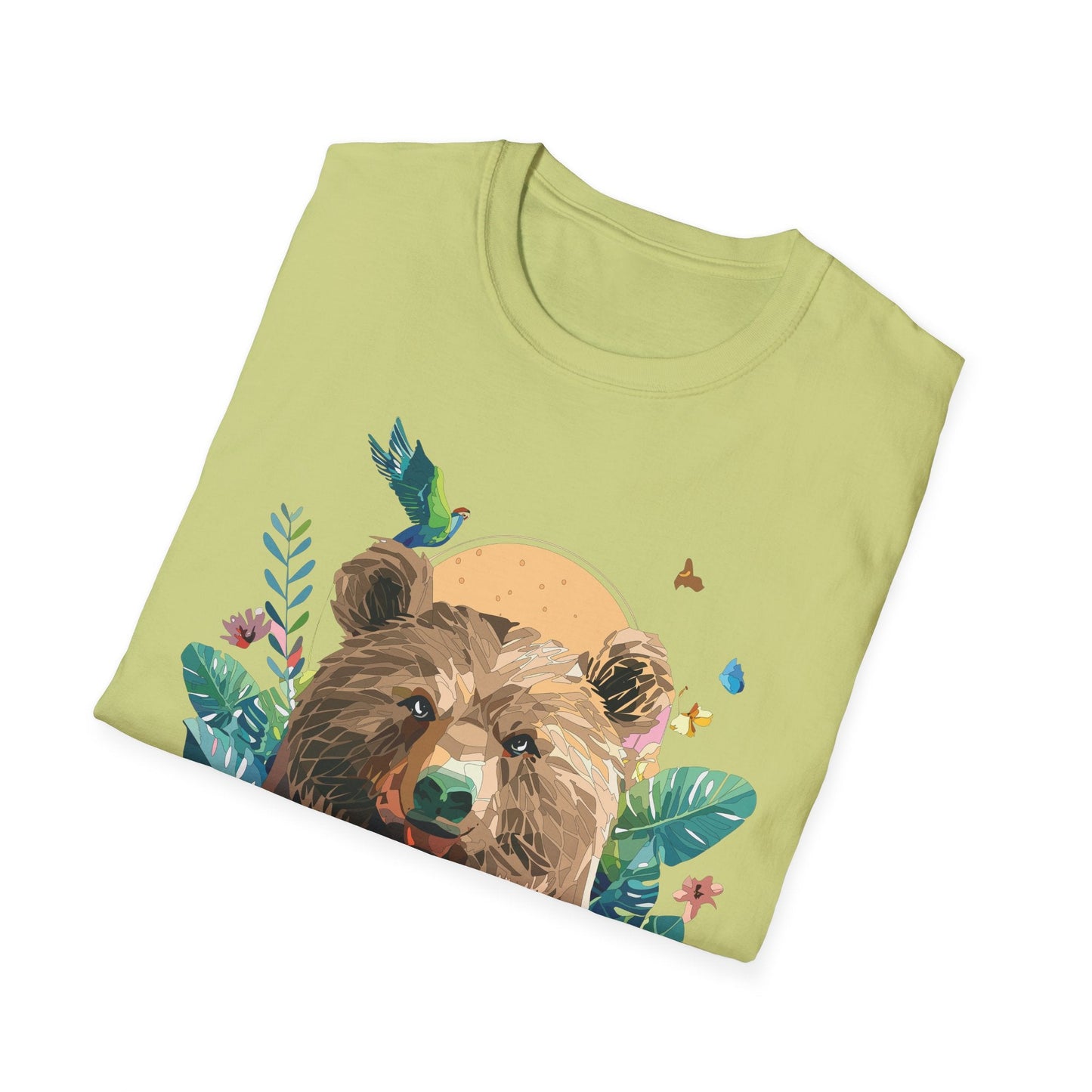 Bear T Shirt Unisex Graphic Tee Bear Lover Gift 100 Percent Ring Spun Cotton Softstyle 64000 Gildan