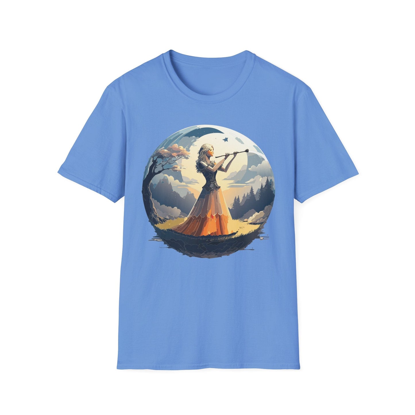 Unisex Softstyle Graphic T Shirt 100 Percent Ring Spun Cotton Art Design Tee For Women