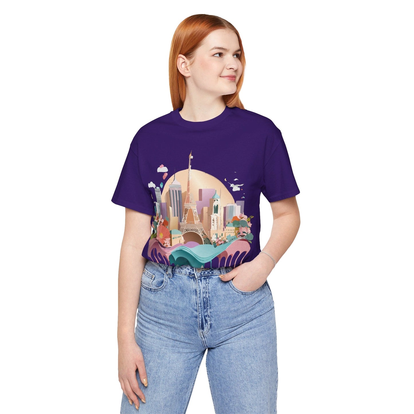 Adelpha Paris Graphic Tee Unisex Short Sleeve Shirt With Vintage Art Design Apparel