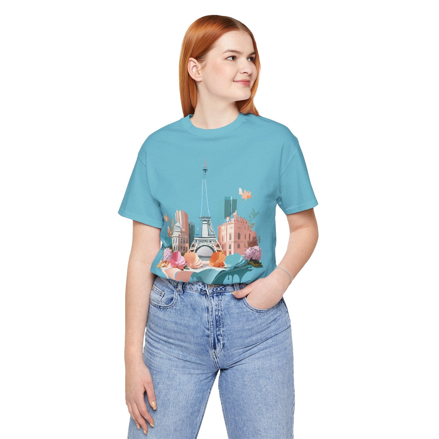 Paris Vintage Inspired Graphic Tee Unisex Short Sleeve Shirt Adelpha Artwork Studio