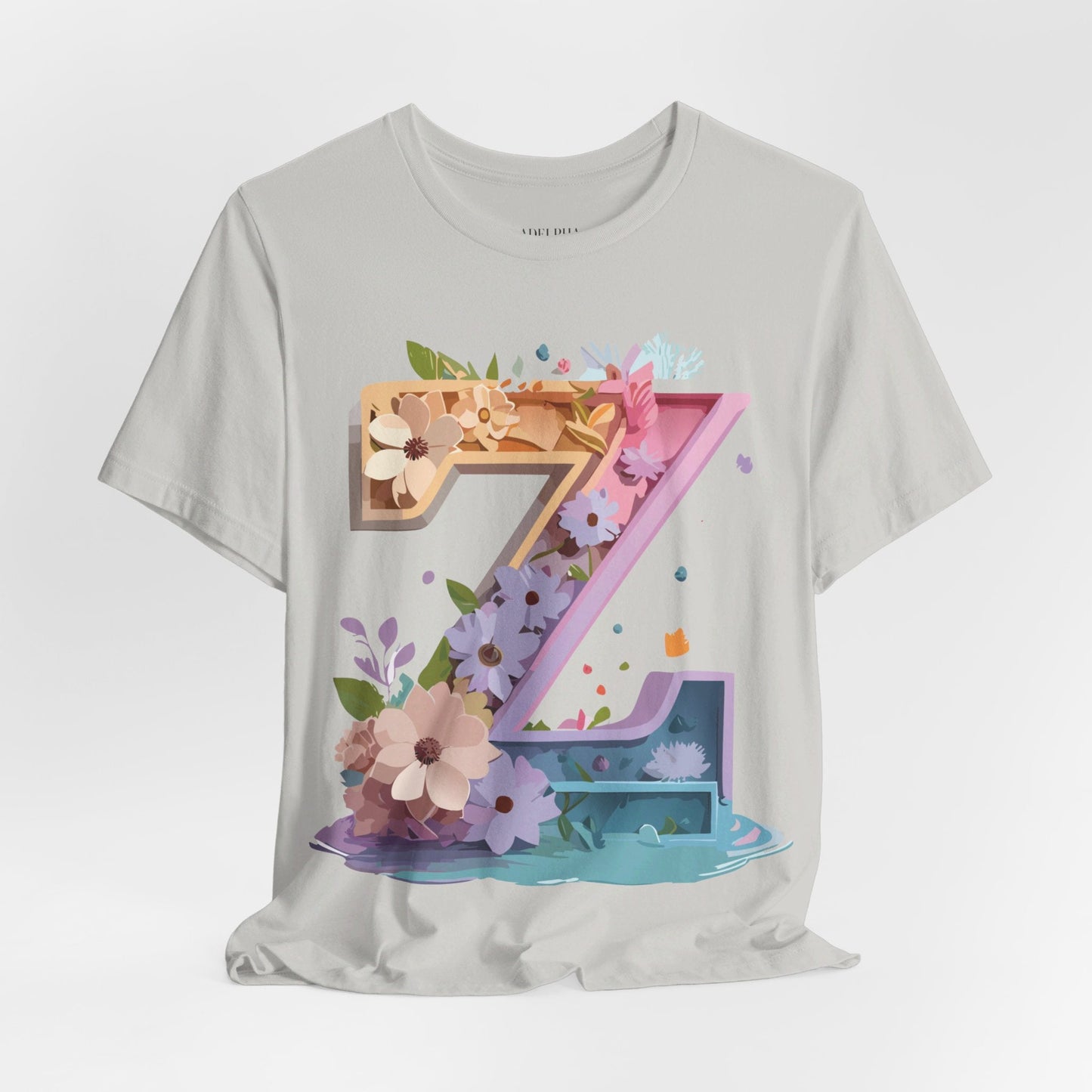Letter Z Shirt Unisex Graphic Tee By Adelpha Vintage Inspired Jersey Short Sleeve
