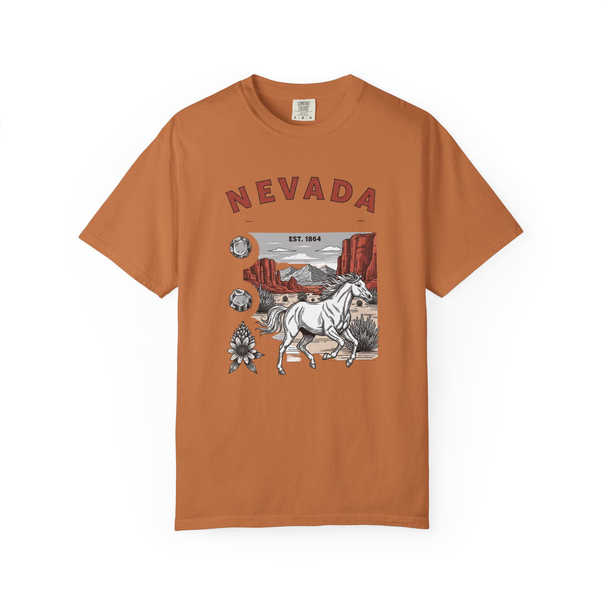 Nevada State Vintage Travel Tourist Graphic Tee Unisex 100 Cotton Comfort Colors T-Shirt