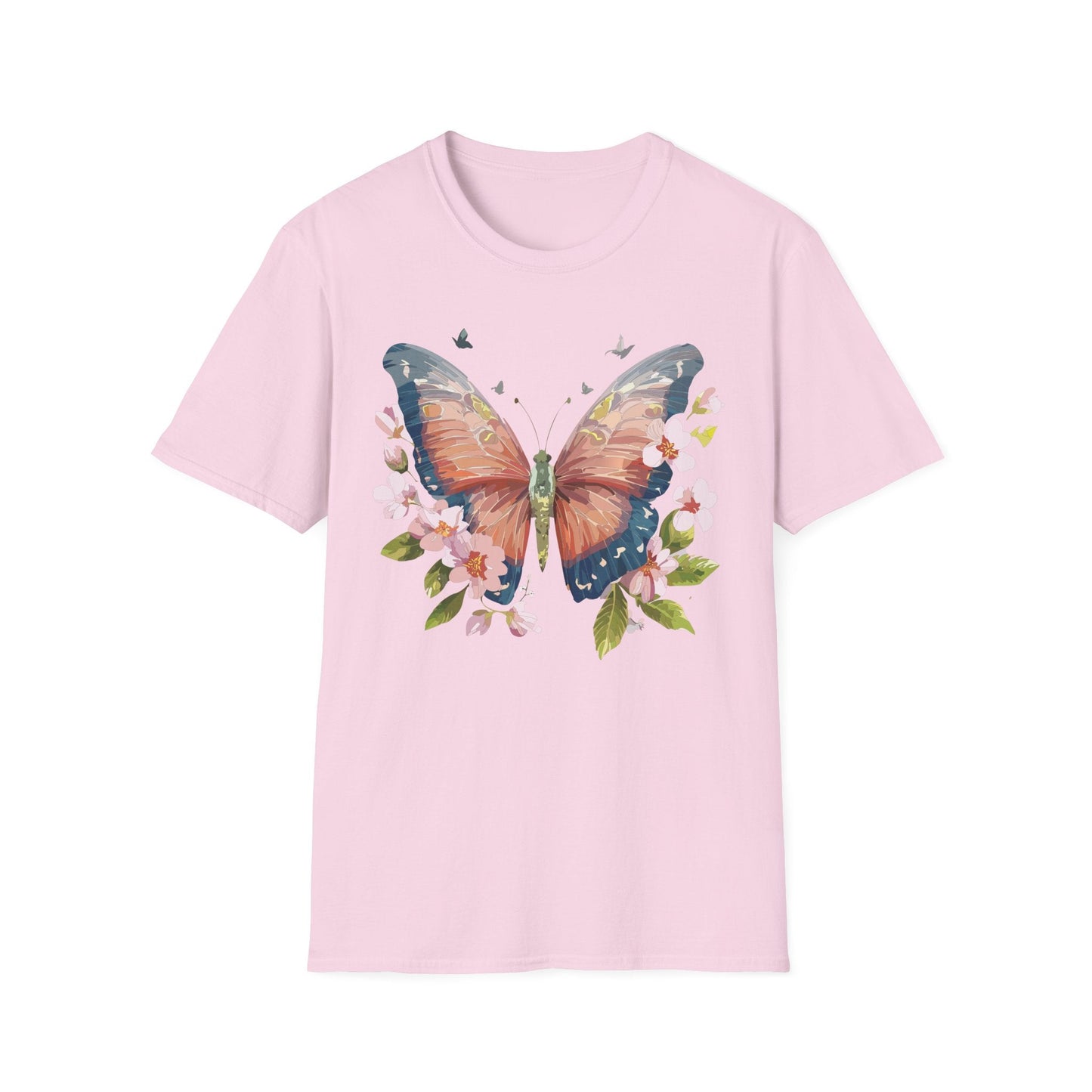 Unisex Monarch Butterfly T Shirt Softstyle 64000 Gildan Ring Spun Cotton Tee Lightweight Comfort