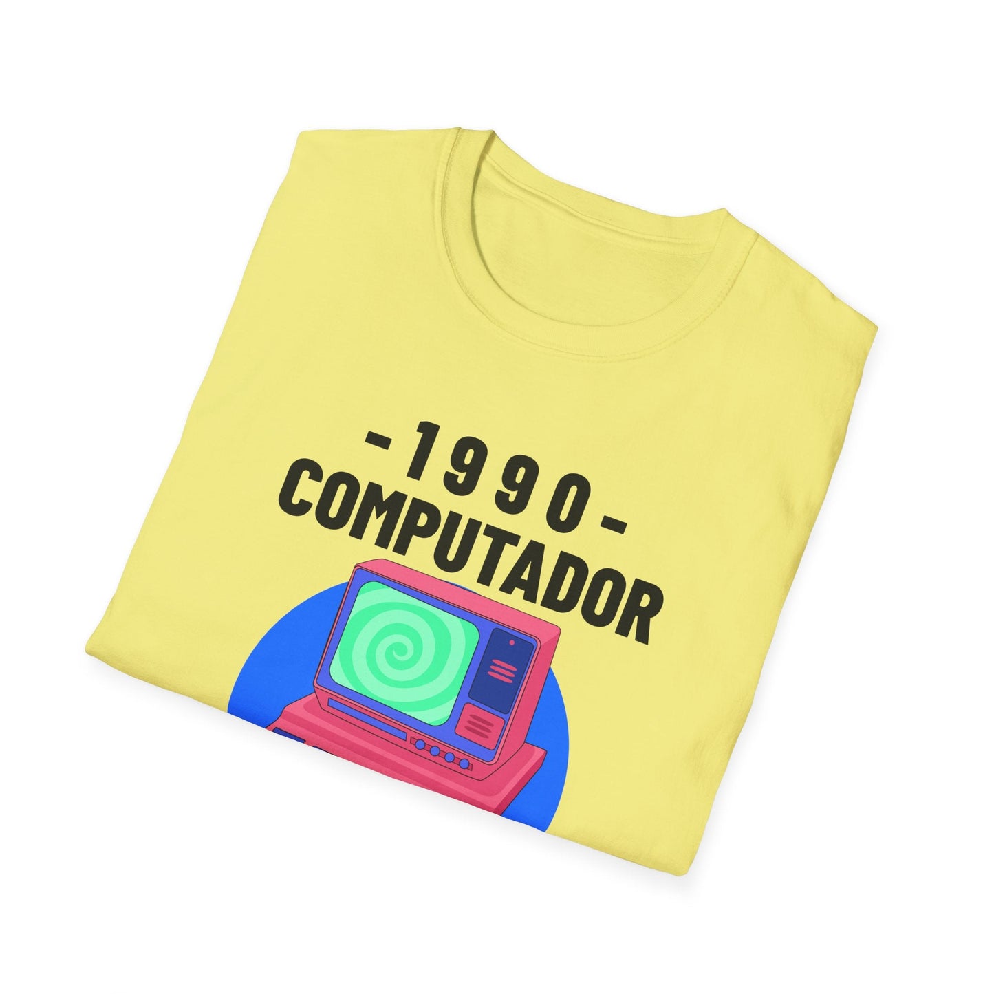 1990 Computador Retro T-Shirt Unisex Cotton Vintage Computer Graphic Tee